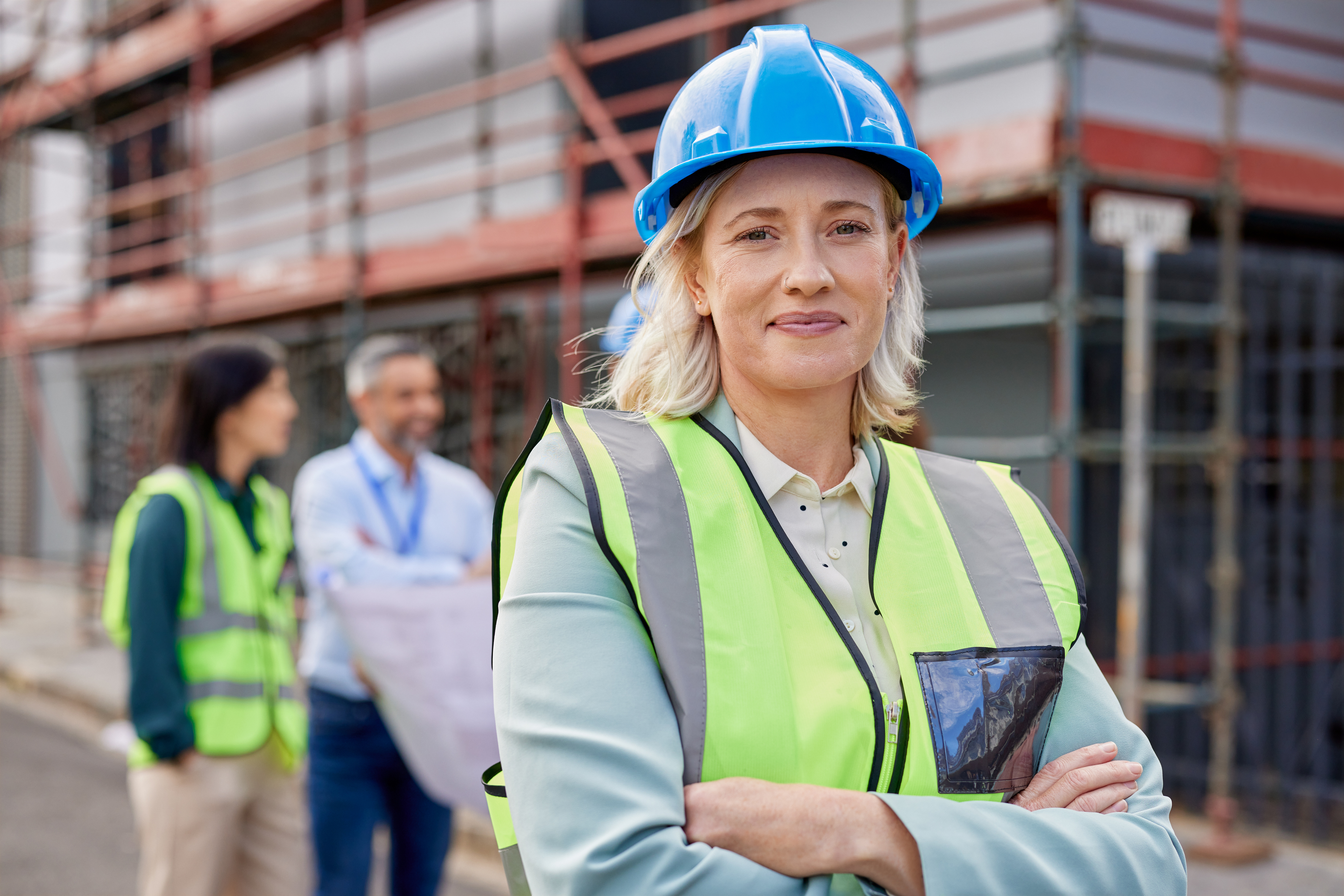 Woman engineer at construction site